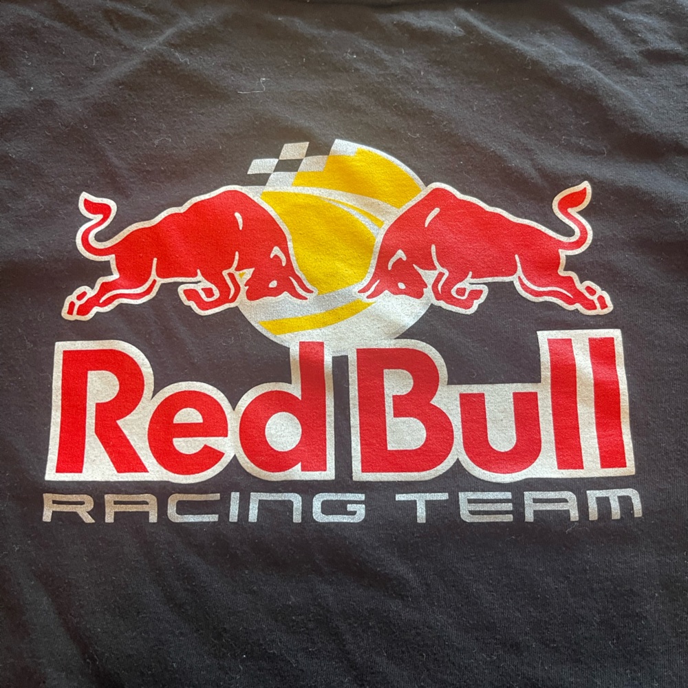 Red Bull Racing Team black cotton logo XL